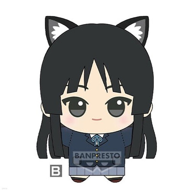 [예약판매] 케이온! 반프레스토 치비구루미 봉제인형 고양이귀 시간 B 아키야마 미오