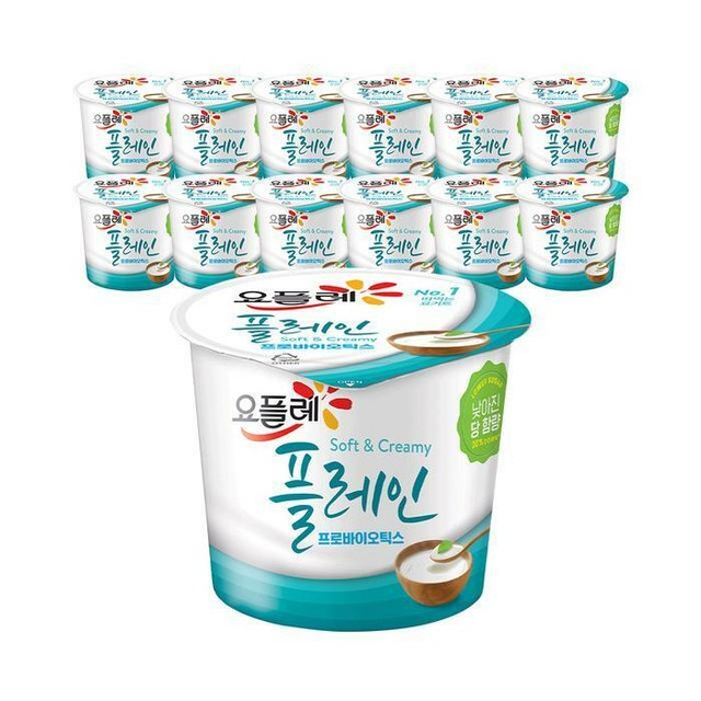[빙그레] 요플레 홈 플레인 180g 12입 / 요거트 +할인쿠폰