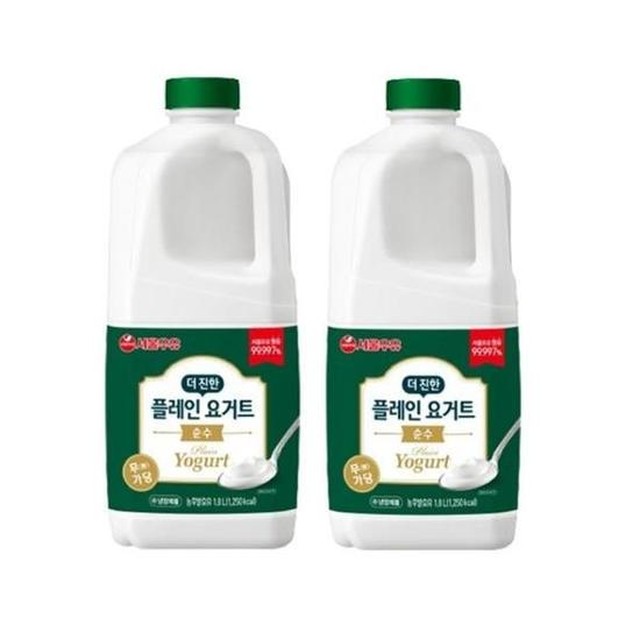 사무실음료 서울우유 플레인 요거트 순수 x 4입 1.8L