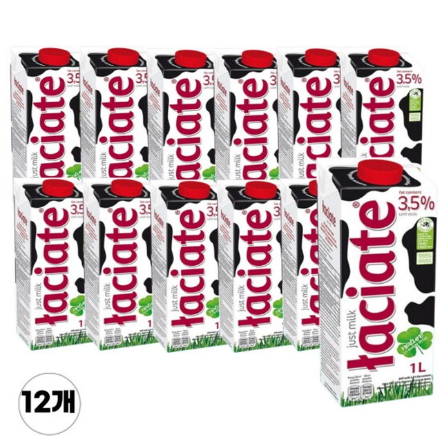 와치아테 수입멸균우유 3.5% 1L 12입
