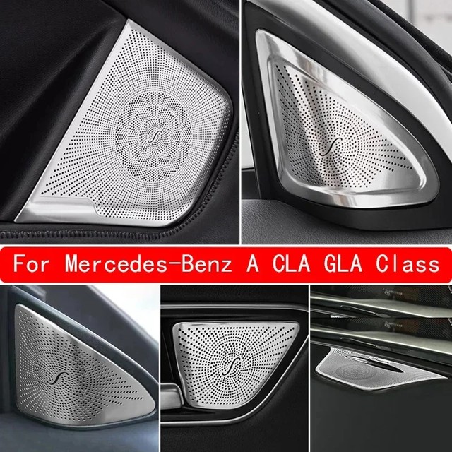 [해외] 메르세데스-벤츠 A CLA GLA 클래스 W176 X156 C117 스틸 도어 스피커 오디오 장식 커버 스피커 장식 커버에 적합