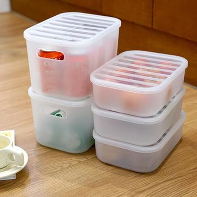 보노하우스 국내생산 반투명 냉장고 수납정리함 S (뚜껑형) 4P